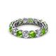2 - Tiffany 4.00 mm Peridot and Diamond Eternity Band 