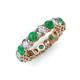 3 - Tiffany 4.00 mm Emerald and Diamond Eternity Band 