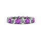 1 - Tiffany 4.00 mm Amethyst and Diamond Eternity Band 