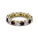 2 - Tiffany 4.00 mm Diamond and Red Garnet Eternity Band 