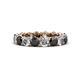 1 - Tiffany 4.00 mm Black and White Diamond Eternity Band 