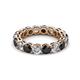 2 - Tiffany 4.00 mm Black and White Diamond Eternity Band 