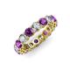 3 - Tiffany 4.00 mm Amethyst and Diamond Eternity Band 