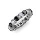 3 - Tiffany 4.00 mm Black and White Diamond Eternity Band 