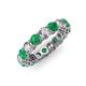 3 - Tiffany 4.00 mm Emerald and Diamond Eternity Band 