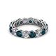 2 - Tiffany 4.00 mm London Blue Topaz and Diamond Eternity Band 