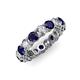 3 - Tiffany 4.00 mm Blue Sapphire and Lab Grown Diamond Eternity Band 