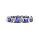 1 - Tiffany 4.00 mm Tanzanite and Lab Grown Diamond Eternity Band 