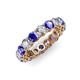 3 - Tiffany 4.00 mm Tanzanite and Lab Grown Diamond Eternity Band 