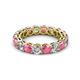 2 - Tiffany 4.00 mm Pink Tourmaline and Lab Grown Diamond Eternity Band 