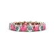 1 - Tiffany 4.00 mm Pink Tourmaline and Lab Grown Diamond Eternity Band 