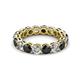 2 - Tiffany 4.00 mm Black and White Lab Grown Diamond Eternity Band 