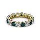 2 - Tiffany 4.00 mm London Blue Topaz and Lab Grown Diamond Eternity Band 