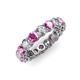 3 - Tiffany 4.00 mm Pink Sapphire and Lab Grown Diamond Eternity Band 