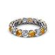 2 - Tiffany 4.00 mm Citrine and Lab Grown Diamond Eternity Band 