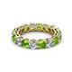 2 - Tiffany 4.00 mm Peridot and Lab Grown Diamond Eternity Band 