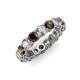 3 - Tiffany 4.00 mm Smoky Quartz and Lab Grown Diamond Eternity Band 