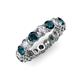 3 - Tiffany 4.00 mm London Blue Topaz and Lab Grown Diamond Eternity Band 
