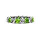 1 - Tiffany 4.00 mm Peridot and Lab Grown Diamond Eternity Band 
