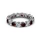 2 - Tiffany 4.00 mm Red Garnet and Lab Grown Diamond Eternity Band 