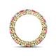 4 - Tiffany 4.00 mm Round Pink Tourmaline and Diamond Eternity Band 