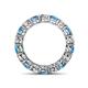 4 - Tiffany 4.00 mm Blue Topaz and Diamond Eternity Band 