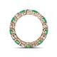 4 - Tiffany 4.00 mm Emerald and Lab Grown Diamond Eternity Band 
