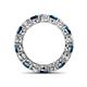 4 - Tiffany 4.00 mm Blue and White Lab Grown Diamond Eternity Band 