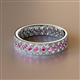 2 - Cailyn Pink Sapphire Three Row Eternity Band 