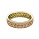 2 - Cailyn Pink Tourmaline Three Row Eternity Band 