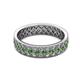 2 - Cailyn Green Garnet Three Row Eternity Band 