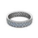 2 - Cailyn Aquamarine Three Row Eternity Band 