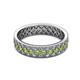 2 - Cailyn Peridot Three Row Eternity Band 