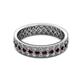 2 - Cailyn Red Garnet Three Row Eternity Band 