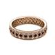 2 - Cailyn Red Garnet Three Row Eternity Band 