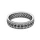 2 - Cailyn Black Diamond Three Row Eternity Band 