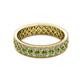 2 - Cailyn Green Garnet Three Row Eternity Band 