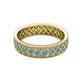 2 - Cailyn Blue Topaz Three Row Eternity Band 