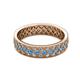 2 - Cailyn Blue Topaz Three Row Eternity Band 