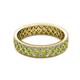 2 - Cailyn Peridot Three Row Eternity Band 