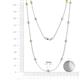 2 - Lien (13 Stn/3mm) Yellow Sapphire on Cable Necklace 