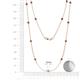 2 - Lien (13 Stn/3mm) Rhodolite Garnet on Cable Necklace 