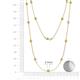 2 - Lien (13 Stn/3.4mm) Yellow and White Diamond on Cable Necklace 
