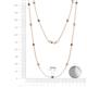 2 - Lien (13 Stn/3mm) Iolite and Diamond on Cable Necklace 