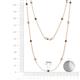 2 - Lien (13 Stn/3mm) Diamond and Lab Created Alexandrite on Cable Necklace 