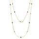 1 - Lien (13 Stn/3mm) Black and White Diamond on Cable Necklace 