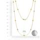 2 - Lien (13 Stn/3mm) Yellow Sapphire and Lab Grown Diamond on Cable Necklace 