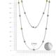 2 - Lien (13 Stn/3.4mm) Citrine on Cable Necklace 
