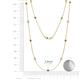 3 - Lien (13 Stn/2.6mm) Iolite and Lab Grown Diamond on Cable Necklace 