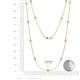 3 - Lien (13 Stn/2.6mm) Yellow Sapphire and Lab Grown Diamond on Cable Necklace 